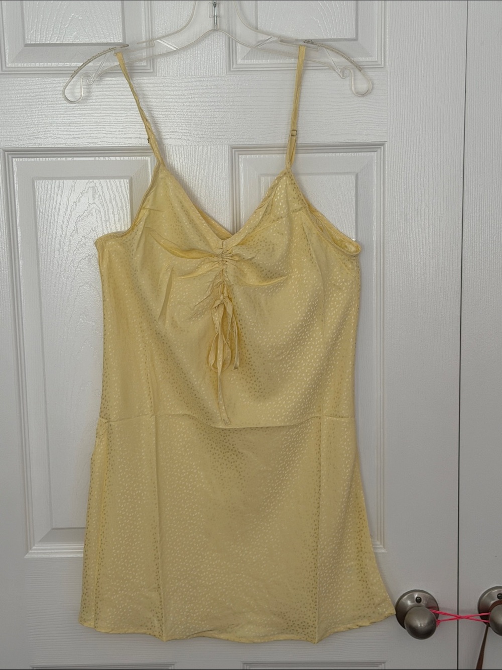 Promesa Yellow Satiny Chemise Strapy  Dress. Size M, L - Picture 2 of 7